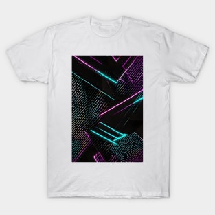 Colourful neon lights pattern T-Shirt